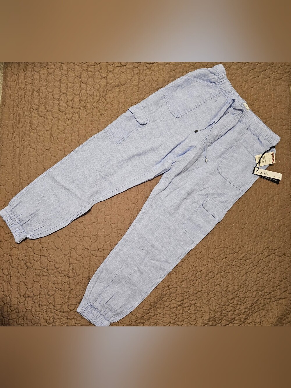 NWT Nicole Miller Linen Joggers